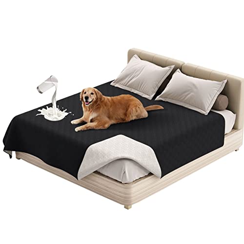 SHUOJIA Waterproof Blanket Dog Bed Cover Non Slip Large Sofa Cover Incontinence Mattress Protectors for Car Pets Dog Cat (68x82in,Black) von SHUOJIA