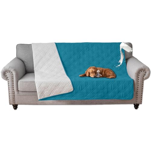 SHUOJIA wasserdichte Hundedecke,urinbeständige Haustierdecke für Couchbett,Kleine,Mittelgroße Hunde,Katzen, Autositzschutz,100% Flüssigkeitsbeständig,Waschbar (102x127cm,Green) von SHUOJIA