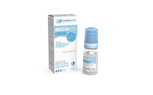 SICCOSTIL Cross – 3BF – sterile Augentropfen Gleitmittel – Hyaluronsäure 0,15 % verknüpft und Liposomen – 10 ml – Trebifarma von SICCOSTIL