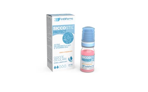 SICCOSTIL Protect – 3BF – sterile und schmierende Augentropfen – Hyaluronsäure 0,15 % und Vitamin B12 – 10 ml – Trebifarma von SICCOSTIL