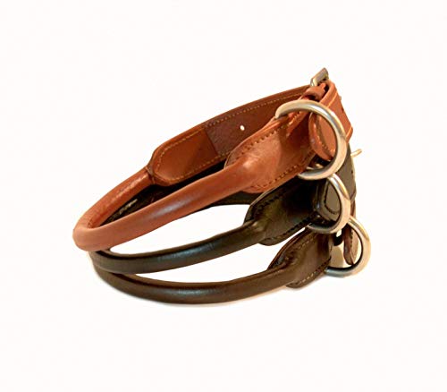 SIE Hundehalsband, gerollt, Leder, 25,4 cm, Braun von SIE EQUESTRIAN