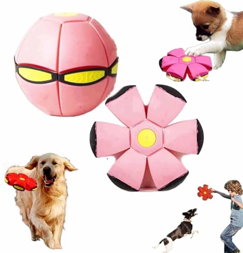 Fliegende Untertasse für Hunde,Fliegende-Scheibe-Spielzeug für Hunde,Bälle zum interaktiven Hüten und Dekompression,Haustierspielzeug Fliegende Untertasse für Hunde,Hunde-Scheibenball für kleine Hunde von SIMAIT