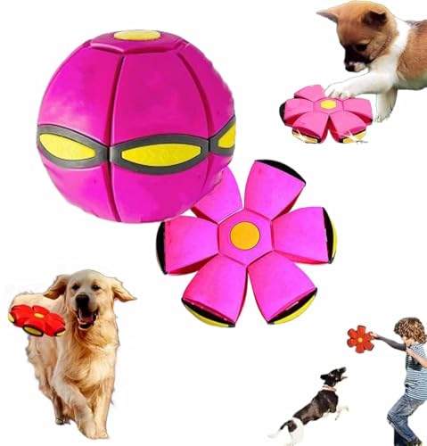 Hund fliegende Untertasse Ball, Ball interaktives Hüten und stressabbauendes Kinderspielzeug, tragbares Haustierspielzeug Hund fliegende Untertasse, interaktives Haustierspielzeug, geeignet für große von SIMAIT