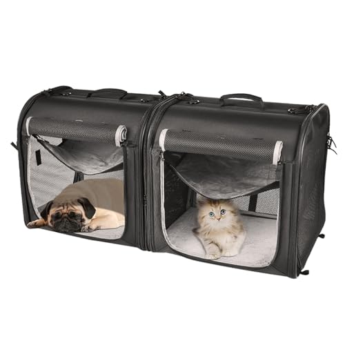 Tragbare Katzentasche, atmungsaktive Haustiertasche, Ausflugstasche, Schultertasche, tragbar, Winter, warm, modisch, Haustier-Tragetasche für kleine Hunde und Katzen, hautfreundlich, bequeme von SIMBAE