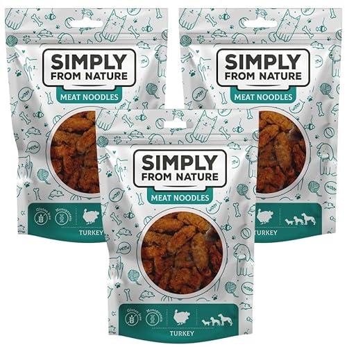 SIMPLY FROM NATURE Meat Noodles Putenknödel für Hunde 3x80 g von SIMPLY FROM NATURE