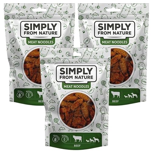 SIMPLY FROM NATURE Meat Noodles Rinderknödel für Hunde 3x80 g von SIMPLY FROM NATURE