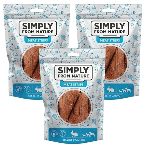 SIMPLY FROM NATURE Meat Strips Kaninchen und Karotte für Hunde 3x80 g von SIMPLY FROM NATURE