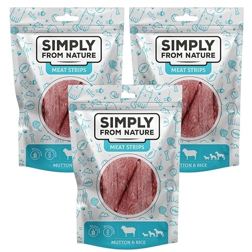 SIMPLY FROM NATURE Meat Strips Lamm und Reis für Hunde 3x80 g von SIMPLY FROM NATURE