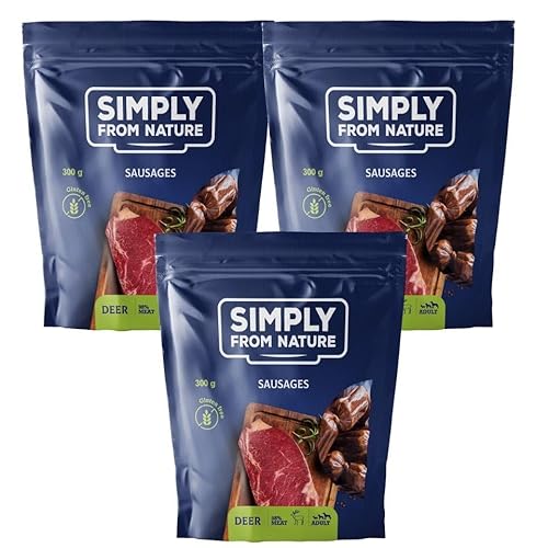 SIMPLY FROM NATURE Sausages with Deer Würste mit Hirsch 3x300 g von SIMPLY FROM NATURE