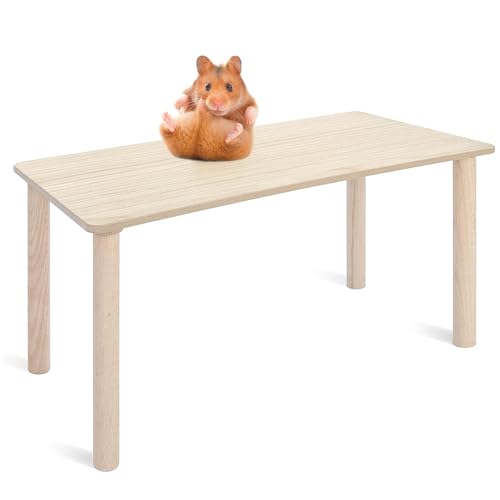 SINFUN Hamsterkäfig Plattform Holz Tisch Klettern Spielzeug Kleintiere Ständer Rennmäuse Käfig Zubehör für Zwerg Syrische Meerschweinchen Wüstenrennmäuse Mäuse Degus von SINFUN