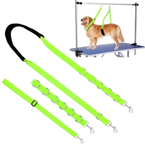 SINFUN Hundepflege, Bauchgurte, verstellbare Verlängerungsschlaufen, kein Sitzen, Haunch-Halter, Fellpflege-Zubehör für Haustiere, Hunde, Fellpflege, Tisch, Fellpflege, Arm (grün) von SINFUN