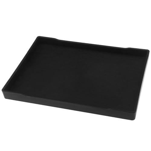 SING F LTD Reptile Water Dish Reptile Bowl Square Water Food Dish Rectangular Reptile Water Tray Accessories Pet Supplies Plastic Black von SING F LTD