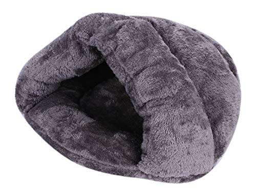 Hundebett Plüsch Flauschig Haustiersofa kleine Hunde Katzen Welpenbett Dauerhaft Atmungsaktiv Hundekorb rutschfest Katzenbett Winter Warm Tierschlafsack Kuschelig Höhle Katze Hund Semi Decked von SIQITECH