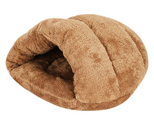 Hundebett Plüsch Flauschig Haustiersofa kleine Hunde Katzen Welpenbett Dauerhaft Atmungsaktiv Hundekorb rutschfest Katzenbett Winter Warm Tierschlafsack Kuschelig Höhle Katze Hund Semi Decked von SIQITECH