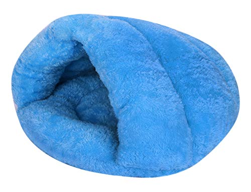 Hundebett Plüsch Flauschig Haustiersofa kleine Hunde Katzen Welpenbett Dauerhaft Atmungsaktiv Hundekorb Rutschfest Katzenbett Winter Warm Tierschlafsack Kuschelig Höhle Katze Hund Semi Decked von SIQITECH