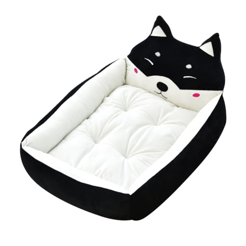 SIQITECH Hundebett Rechteckig Hundesofa rutschfest Katzenbett Cartoon Niedlich Hundekissen Flauschig Katzensofa Weich Hundekorb Waschbar Kuschelbett Warm Haustierbett für Hunde Katzen Welpen Kätzchen von SIQITECH