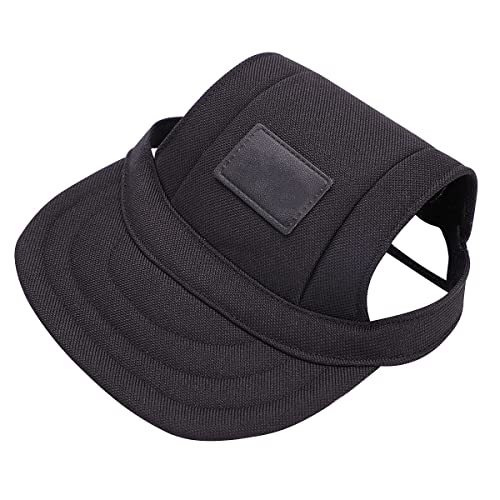 Hundemütze Sonnenschutz Baseballmütze Haustier Hundecap mit Ohrlöchern Sonnenhut Verstellbar Basecap Atmungsaktiv Sommer Baseballkappe Welpen Katze Hundecap für Outdoor Sport Reise von SIQITECH