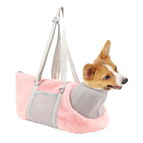 Hundetragetasche Head-Out Tragbare Kleine Haustier Tragetasche Hund Katze Reisetasche Haustier Hundetragetasche Weiche Winter Warme Haustier Tragetasche mit Haken für U-Bahn Wandern Einkaufen von SIQITECHUK