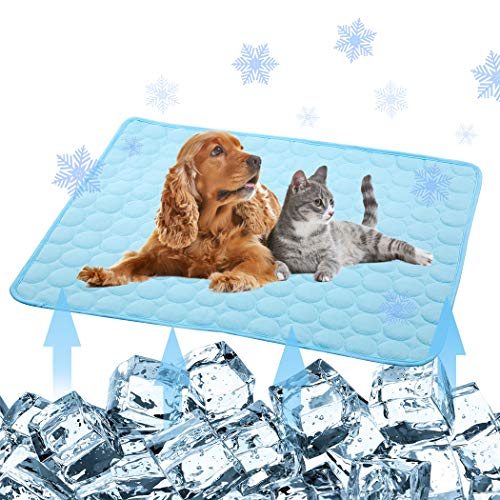 iphonepassteck Haustier-Kühlmatte für Hunde und Katzen, tragbare und waschbare Haustier-Kühldecke für Hundehütte/Sofa/Bett/Boden/Autositze, 40.1x27.6inch von SISROL