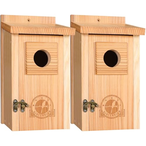 SISTERBIRD Bluebird Häuser für Draußen, Blaue Vogelhäuser für Draußen, Premium Vogelhaus, 2 Stück Bluebird House, Holz Vogelhäuser Kits für Erwachsene für langlebige Hofdekoration von SISTERBIRD