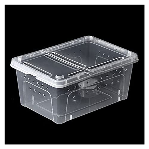 Reptil Fütterungsbox Terrarium Amphibien Futterbox Habitat Zucht transparent PP Reptilienbox Eidechsenbox Schlangenfutter Futter Transportbehälter Reptilienzuchtbox Reptilienfütterung ( Color : White von SISWIM