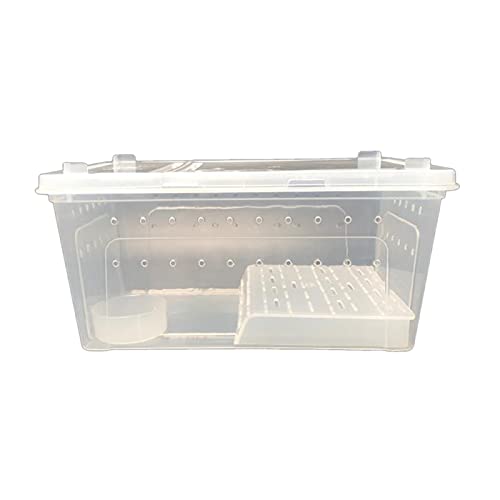 Reptil Fütterungsbox Terrarium Amphibien Zuchtbox Kunststoff Reptil Terrarium Tragbare Reptilien Terrarium Lebensraum for Haustierhäuser Reptilienzuchtbox Reptilienfütterung (Size : L) von SISWIM