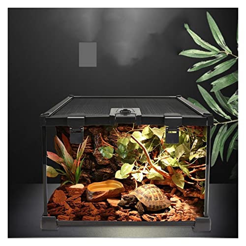 SISWIM Reptil Fütterungsbox Terrarium Amphibien Futterbox Reptilienaquarium Reptilienzubehör Aquarium Amphibienunterstand Panoramaglas Reptilienzuchtbox Reptilienfütterung (Color : 20x20x16cm) von SISWIM