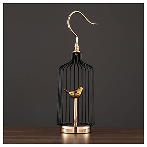 Vogelkäfig Goldener Vogelkäfig Wohnzimmer Dekoration Licht Luxus Kreative Moderne Persönlichkeit Heimstudium, Hotel Design Dekoration Haustierzubehör (Size : M) von SISWIM