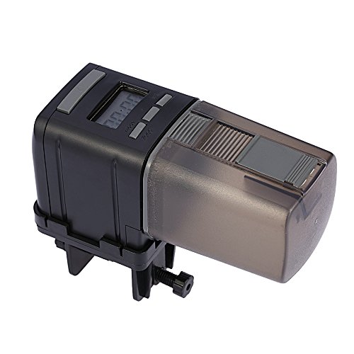 SIUKE Auto Fish Feeder,LCD Automatische Fisch-Zufuhr Aquariumbehälter Auto-Nahrungsmitteltimer Fütterung Dispenser Einstellbare Outlet von SIUKE