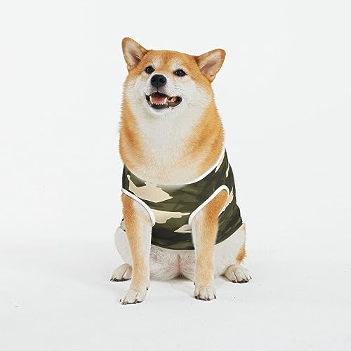 Siulas Klassische Hunde-Angstjacke, bequeme Haustierbekleidung für Katzen und Hunde, Armee-Camouflage-Mantel für kleine, mittelgroße und große Hunde von SIULAS