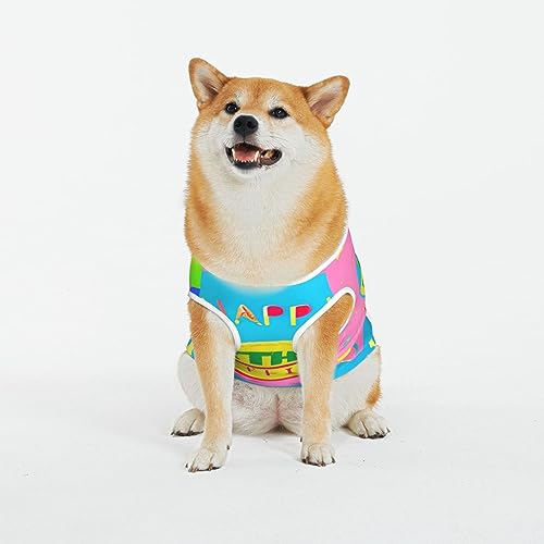 Siulas Klassische Hundeangstjacke, bequeme Haustierbekleidung für Katzen und Hunde, Happy Birthday Ballonmantel für kleine, mittelgroße und große Hunde von SIULAS