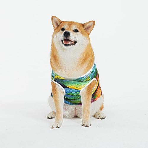 Siulas Klassische Hundeangstjacke, bequeme Haustierbekleidung für Katzen und Hunde, Regenbogenfischschuppenmantel für kleine, mittelgroße und große Hunde von SIULAS