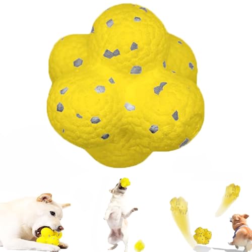 SIUVEY The Mellow Dog Calming Ball,Mellow Dog Calming Ball, Unzerstörbarer Hundeball,Hundespielzeug Ball,Indestructible Dog Ball,High Bounce Gummi Hundebälle, Interaktives Kauspielzeug (B) von SIUVEY