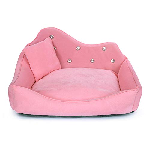 Hundehütten, Katzenbetten, Katzenhöhlen und -häuser, rosa Haustier mit Kissen, Terrier, Hundesofa, Haus, Nest, Schlafkissen, grün, Kennel Goods-Rosa_L Learned extensively von SJHDHDA