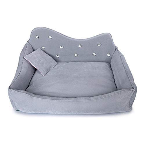 Hundehütten, Katzenbetten, Katzenhöhlen und -häuser, rosa Haustier mit Kissen, Terrier, Hundesofa, Hausnest, Schlafkissen, grün, Kennel Goods-Grau_L Learned extensively von SJHDHDA