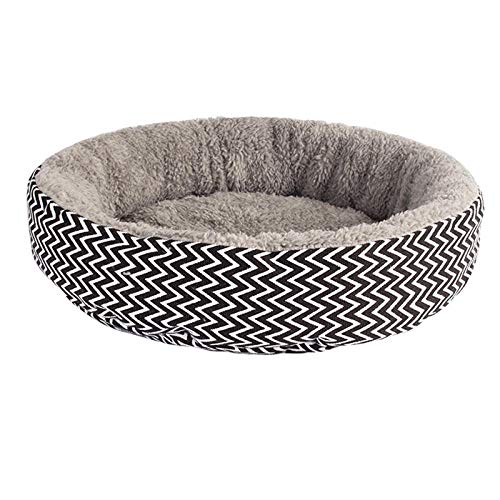 Rundes Bett für Hunde, weiches Haustierbett, Shu-Baumwolle, Hunde- und Katzenkissen, maschinenwaschbar, Haustierhütte für Welpen, Kätzchen, 3 Größen erhältlich, große Größe-grau_S Learned extensively von SJHDHDA