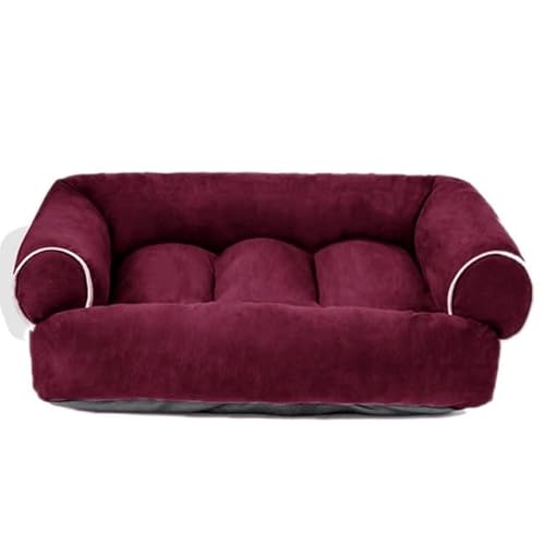 SJHDHDA Haustier-Sofa-Matte aus Hirschleder, Fleece-Baumwolle, weich, warm, Schlafbett für Hunde, Decke, Kissen, Zwinger für kleine und mittelgroße Hunde, Heimtierbedarf Learned extensively von SJHDHDA