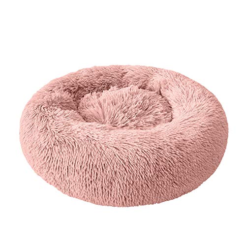 SJHDHDA Hundehütte für Hunde und Katzen, weiches, rundes Hundebett, warm, langes Plüsch-Welpenkissen, Nest, Bequeme Hunde- und Katzenhausmatte-C_100 cm_ Learned extensively von SJHDHDA