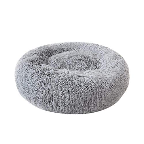 SJHDHDA Hundehütte für Hunde und Katzen, weiches, rundes Hundebett, warm, langes Plüsch-Welpenkissen, Nest, Bequeme Hunde- und Katzenhausmatte-D_50 cm_ Learned extensively von SJHDHDA