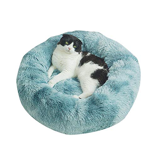 SJHDHDA Hundehütte für Hunde und Katzen, weiches, rundes Hundebett, warm, langes Plüsch-Welpenkissen, Nest, Bequeme Hunde- und Katzenhausmatte-G_60 cm_ Learned extensively von SJHDHDA