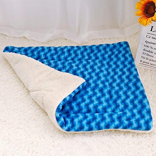 SJHDHDA Winter-Haustiermatte, großes Hundebett, Welpen-Schlafkissen, Decke, weiche warme Katzenmatratze, Hundehütte, Haustierbetten, Matten S-XL – Blau_100 x 75 cm Learned extensively von SJHDHDA