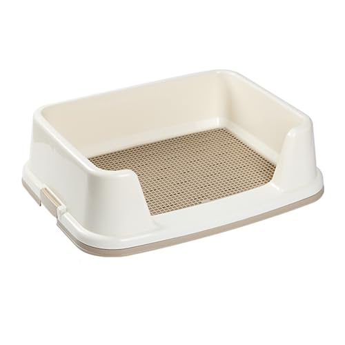 Abnehmbare Hundetoilette Mit Einfassung Rutschfester Boden Leicht Zu Reinigen Kleines Und Mittelgroßes Hundetöpfchen Spot-Toilette Dreistufiges Geteiltes Design Welpentrainingswanne(Brown,65x50.5x18.5 von SJJALAKAJA