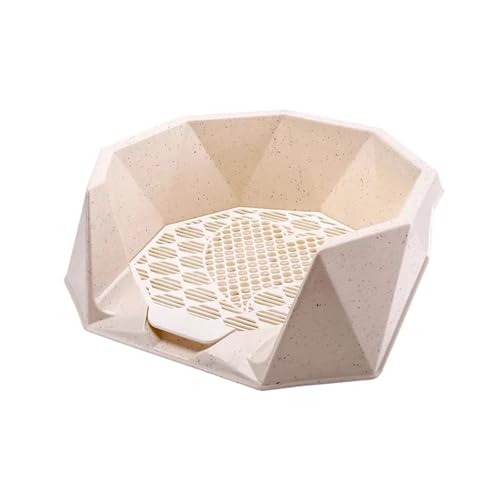 Pet Training Hundetoilette Kunststoff Zaun Hundetoilette Nicht Leicht Zu Spritzen Abnehmbare Design Rutschfeste Füße an Der Unterseite Großen Raum Hund Urinal Töpfchen Festpunkt Toilette(White,17.7x16 von SJJALAKAJA