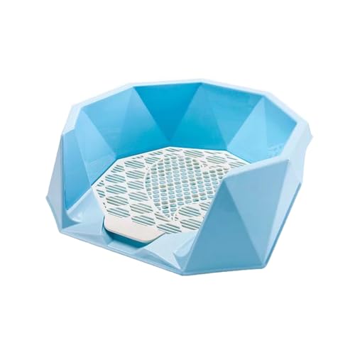 Pet Training Hundetoilette Kunststoff Zaun Hundetoilette Nicht Leicht Zu Spritzen Abnehmbare Design Rutschfeste Füße an Der Unterseite Großen Raum Hund Urinal Töpfchen Festpunkt Toilette(Blue,22x20.1x von SJJALAKAJA