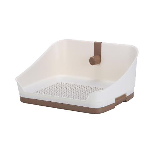 SJJALAKAJA Hundetoilette Rutschfester Boden Tragbares Hundetoilette Abnehmbarer Pfosten Tüpfel-Toilette Hundetrainingswanne(Brown) von SJJALAKAJA