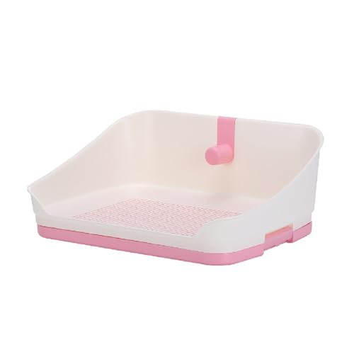 SJJALAKAJA Hundetoilette Rutschfester Boden Tragbares Hundetoilette Abnehmbarer Pfosten Tüpfel-Toilette Hundetrainingswanne(Pink) von SJJALAKAJA