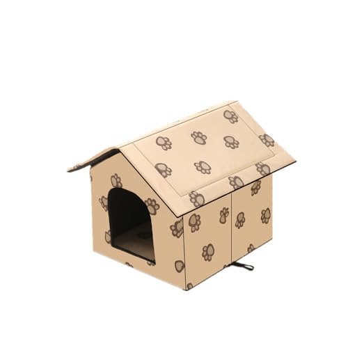 Katzenhaus Draußen Hundehaus Wasserdicht Katzenhöhle Indoor und Outdoor Haustierhaus Faltbare Hundehütte mit Abnehmbarem Matte Katzennisch Hunde Nische Für Kaninchen, Streuner Haustiere von SJTJSPX