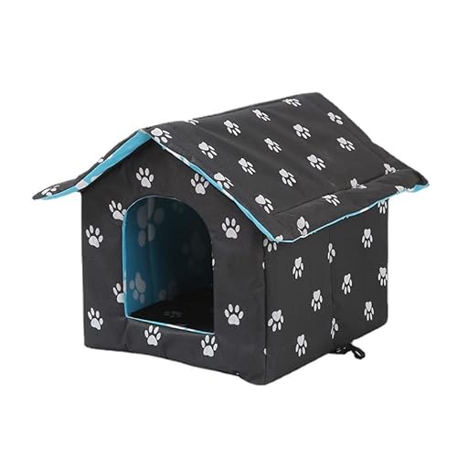 Katzenhaus Draußen Hundehaus Wasserdicht Katzenhöhle Indoor und Outdoor Haustierhaus Faltbare Hundehütte mit Abnehmbarem Matte Katzennisch Hunde Nische Für Kaninchen, Streuner Haustiere von SJTJSPX