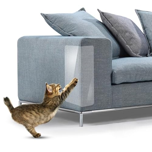 SJTJSPX Kratzfolie Katzen Hunde Kratz Folie Wand Sofa Kratzschutzfolie Transparent Kratzschutz Kratzpads Möbelschutz Selbstklebend Katze Tape Kratzabwehr Kratzbrett für Möbel Tür Tisch Bett Couch von SJTJSPX