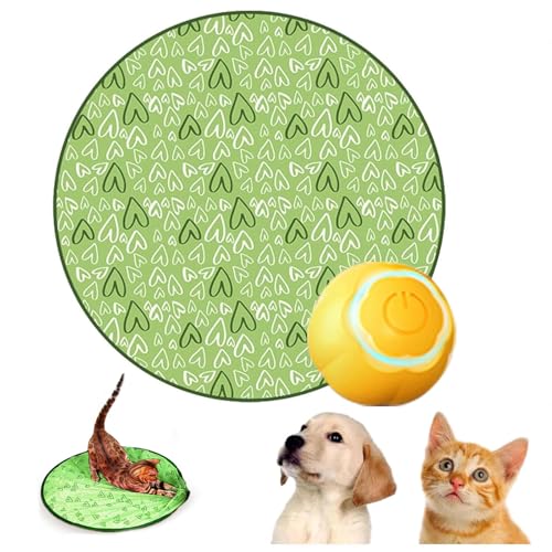 SJWJWOO 2 in 1 Simuliertes Interaktives Jagdkatzenspielzeug Ball Rollt Schnell Im Beutel Katzen Spiel, Smarty Ball,B von SJWJWOO